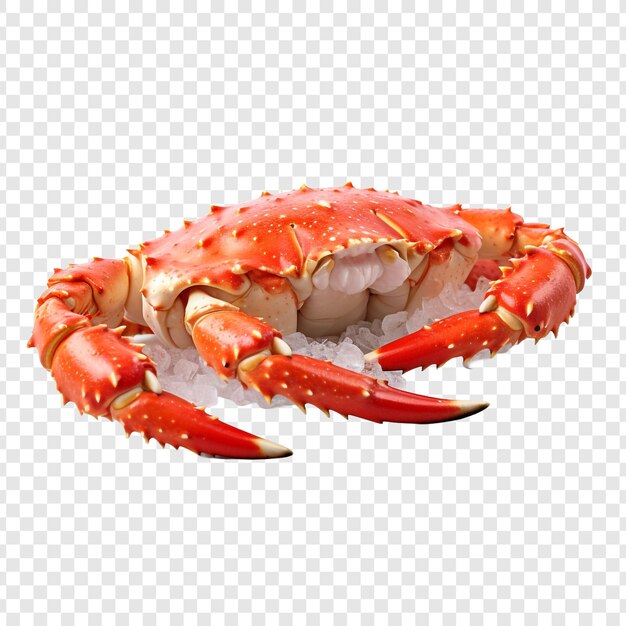 PSD king crab isolated on transparent background