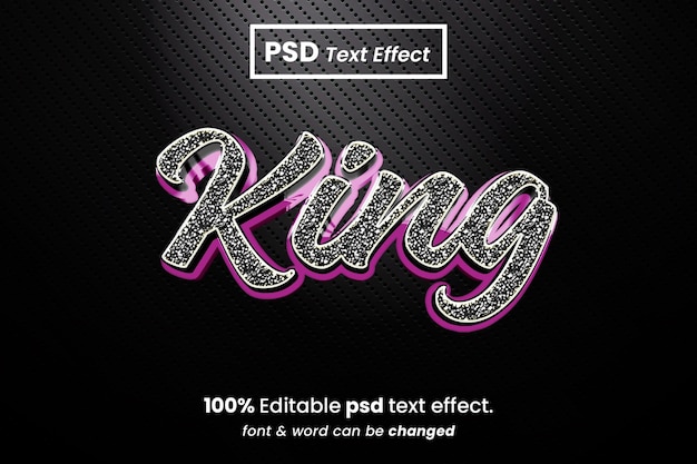 PSD effetto di testo 3d modificabile king