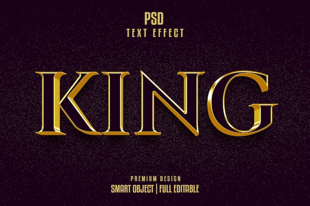 PSD king editable 3d text effect