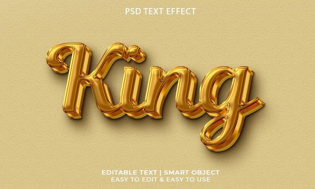 King editable psd text effect