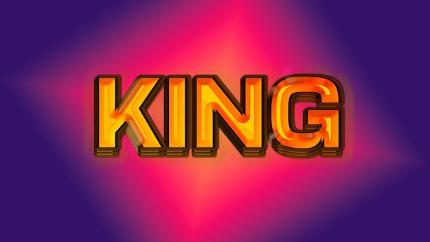 PSD king new text effect with background