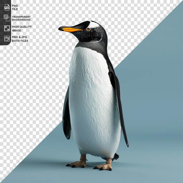 PSD king penguin isolated on transparent background png psd