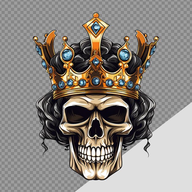 PSD キング・スカール・クラウン (king's skull crown) は透明な背景に描かれている