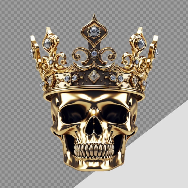 PSD キング・スカール・クラウン (king's skull crown) は透明な背景に描かれている