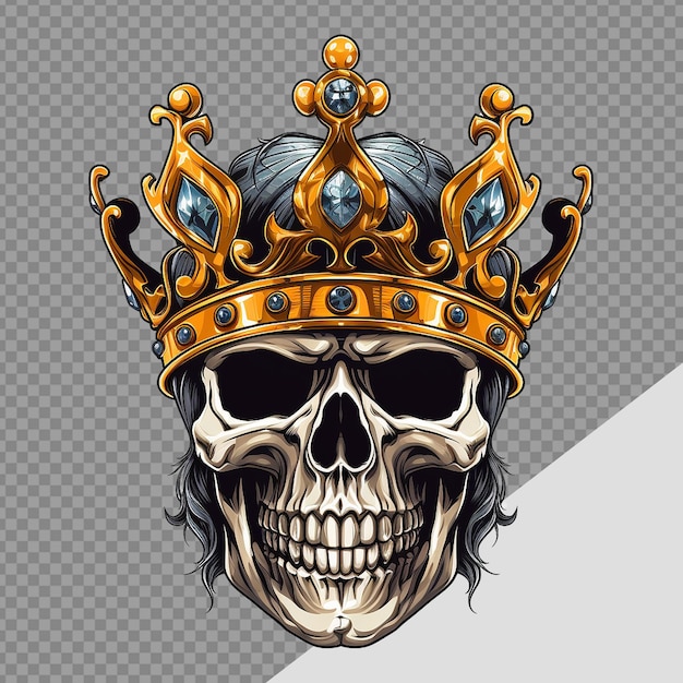 PSD キング・スカール・クラウン (king's skull crown) は透明な背景に描かれている