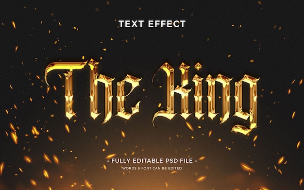 PSD king text effect