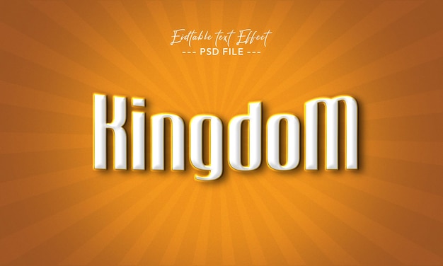 Kingdom 3d editable text effect