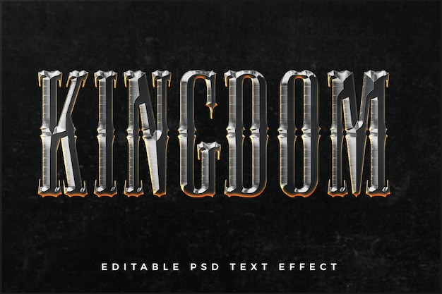 kingdom 3d text mockup