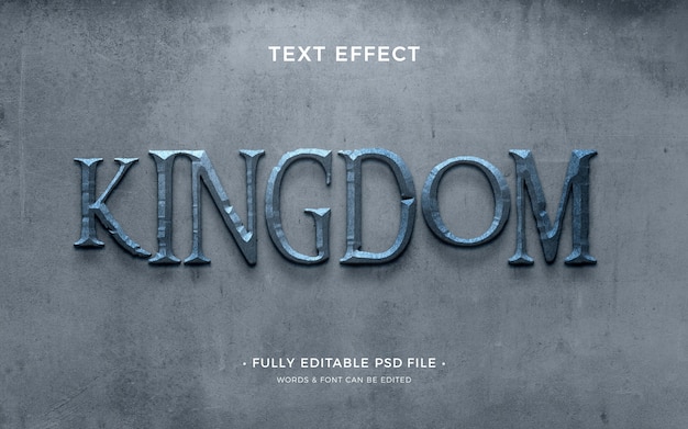 PSD Текстовый эффект королевства