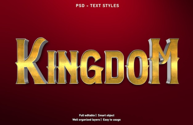 PSD kingdom text effects style template