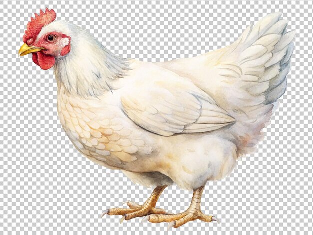 PSD kip met wit lichaam