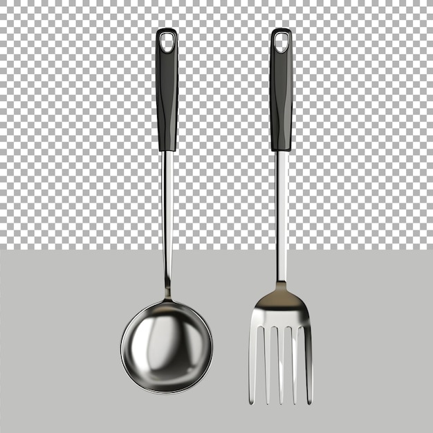 PSD kitchen accessories for cooking on transparent background ai generated