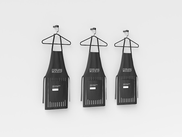 Kitchen apron hanging mockup