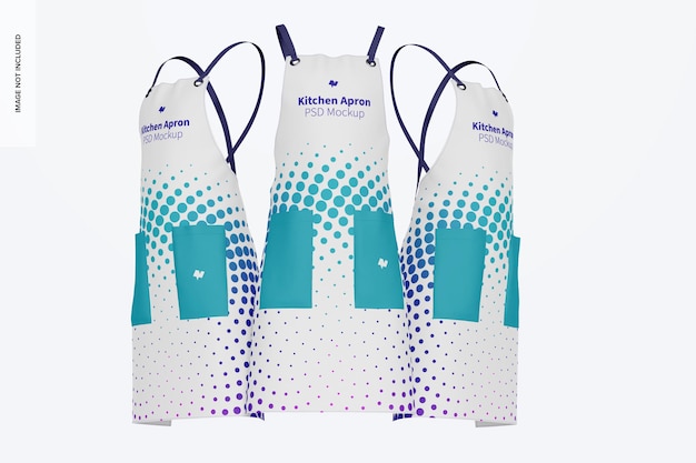 kitchen apron set mockup
