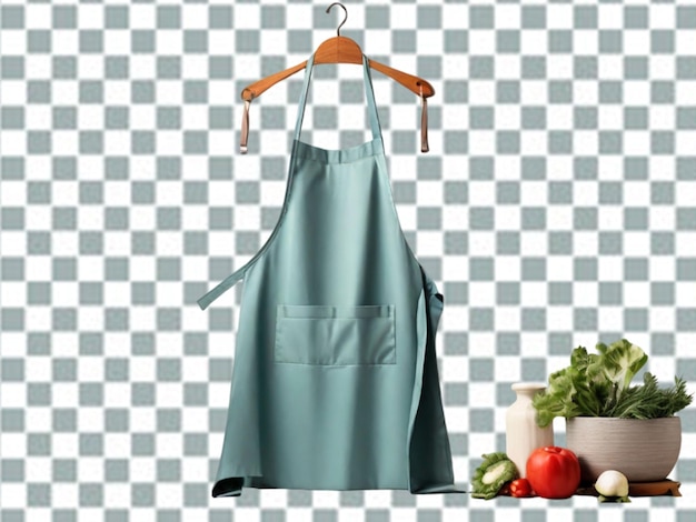 PSD kitchen apron standing isolated on a transparent background