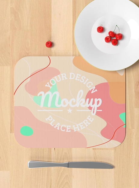 Design del mockup del piano di lavoro della cucina