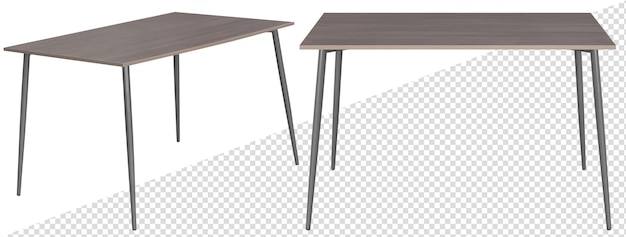 PSD Кухонный обеденный стол элемент интерьера изолированный от фона