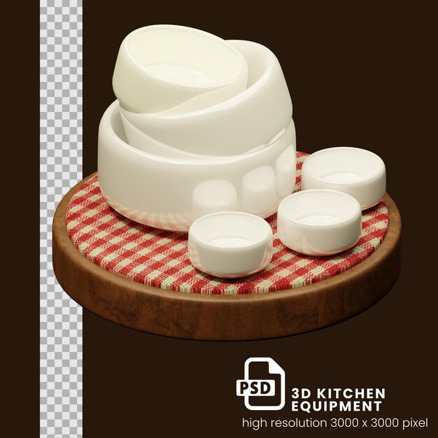 キッチン機器の 3 d イラストレーション