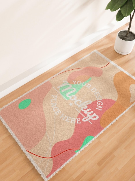 PSD kitchen floor mat mockup