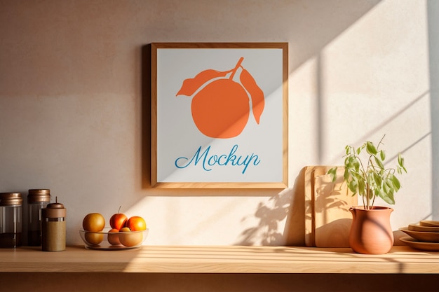 Kitchen frame mockup design