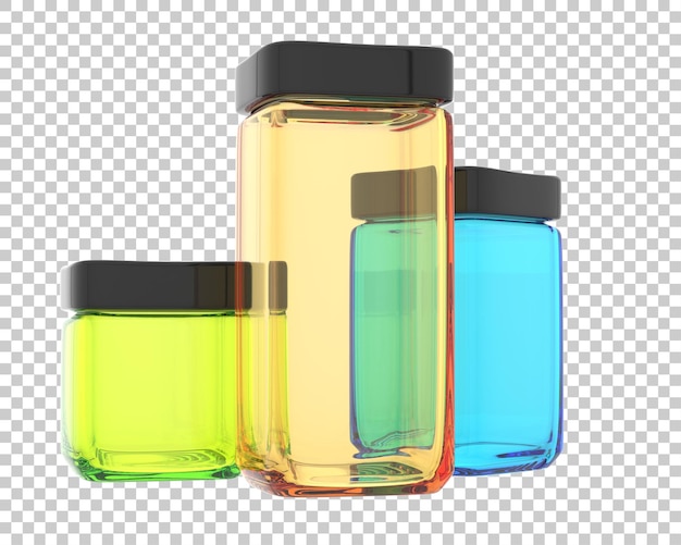 PSD 透明な背景の3dレンダリングイラストのキッチンjar