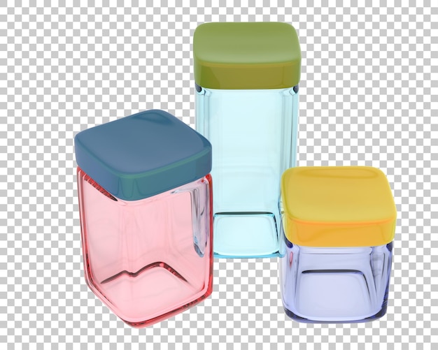 PSD 透明な背景の3dレンダリングイラストのキッチンjar