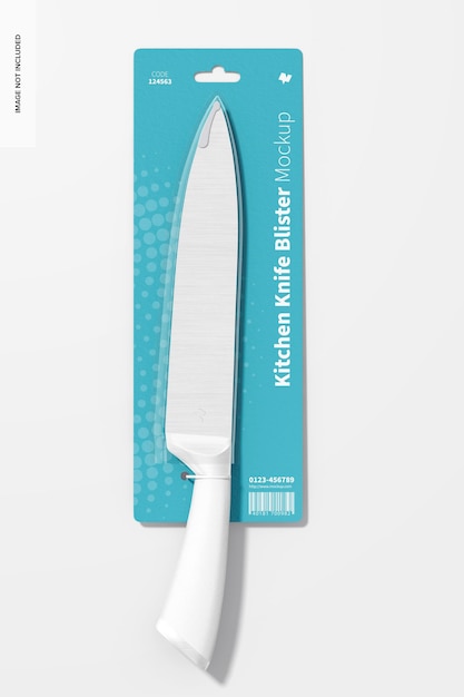 Coltello da cucina blister mockup