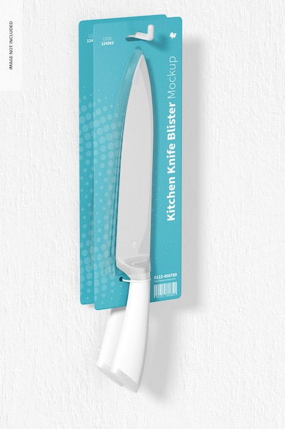 PSD kitchen knives blister mockup