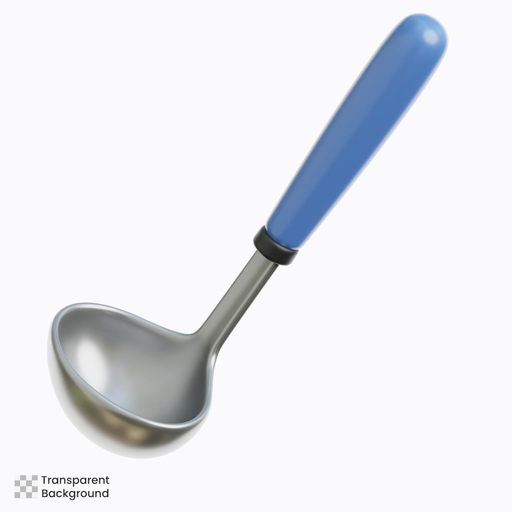 PSD kitchen ladle 3d illustration