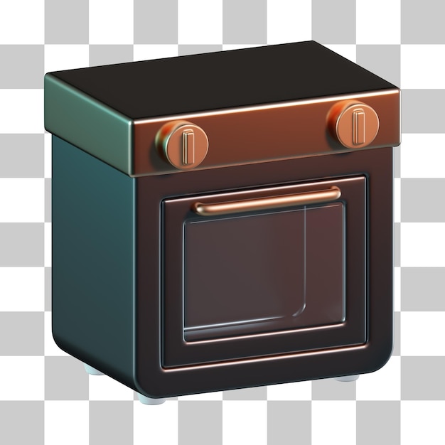 PSD kitchen oven 3d icon