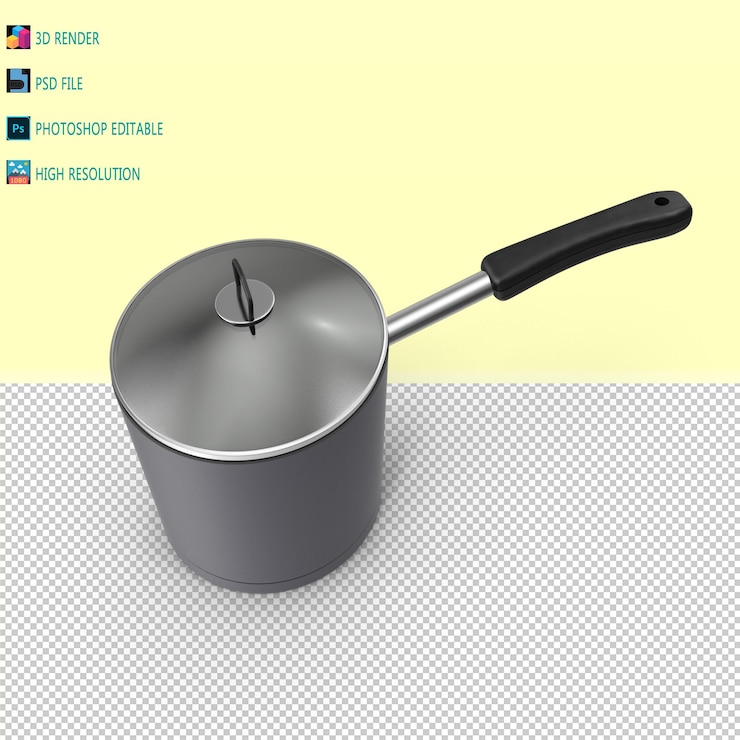 PSD キッチンポット 3dレンダリング