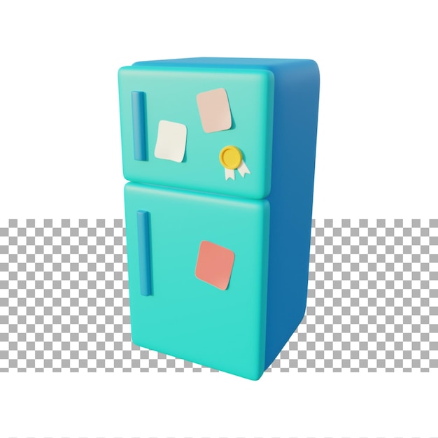 kitchen refrigerator 3d rendering