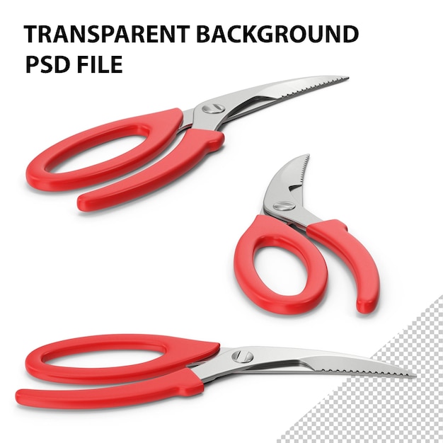 Kitchen scissors red png