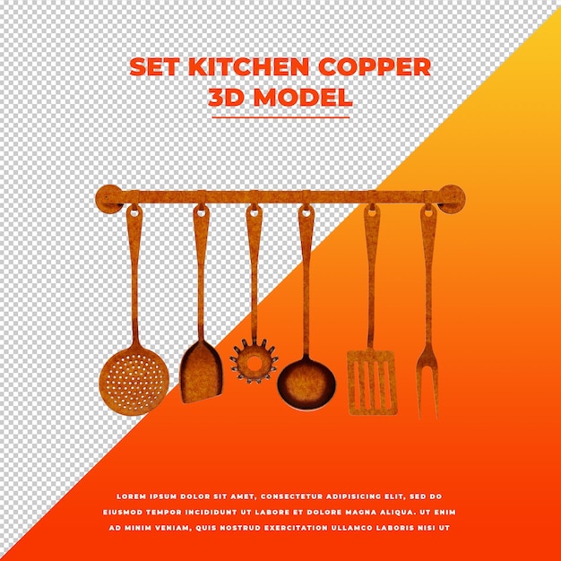 Kitchen set copper