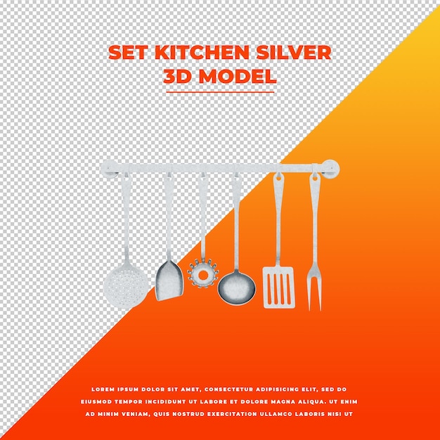 Kitchen set silver