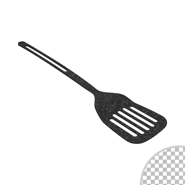 PSD kitchen spatula on transparent background