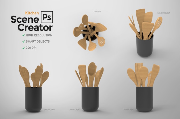 Kitchen tools. scene creator.   resource.    .