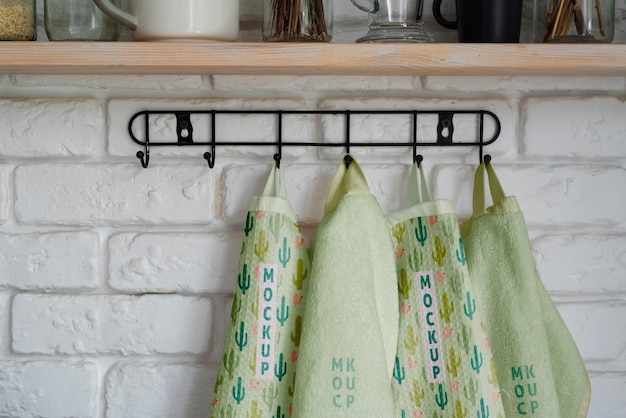 PSD kitchen towel mockup design