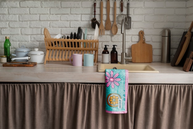 Kitchen towel mockup design