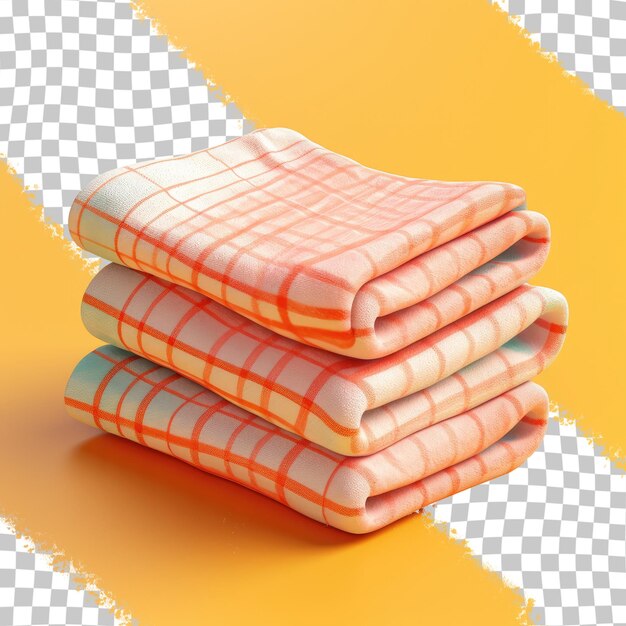 PSD kitchen towels displayed on a transparent background