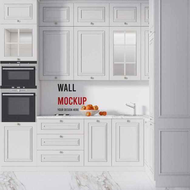 PSD mockup della parete della cucina