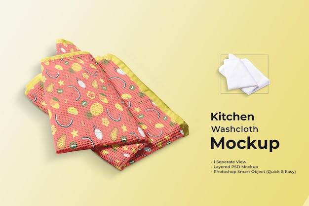 Kitchen washcloth mockup