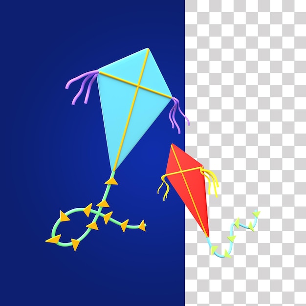 kite 3d illustration
