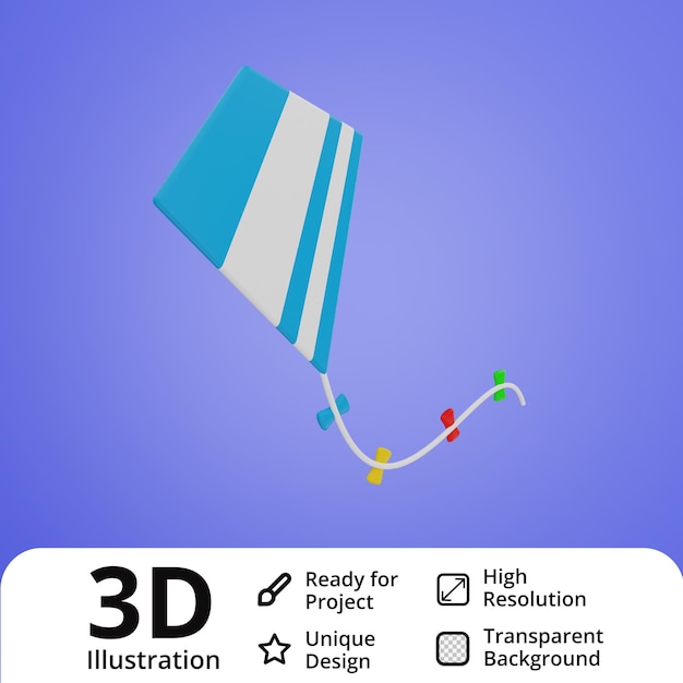 Воздушный змей 3d иллюстрация