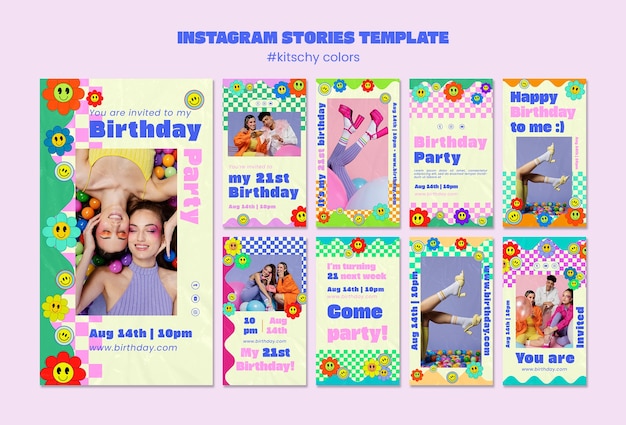 kitschy colors template design