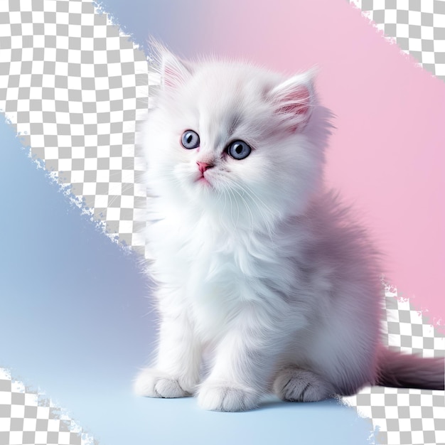 PSD kitten alleen op een transparante achtergrond clipping pad inbegrepen