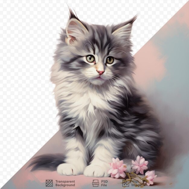 PSD ノルウェージャン フォレスト キャットの子猫