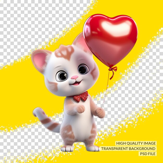 PSD kitten3d png clipart doorzichtige geïsoleerde achtergrond