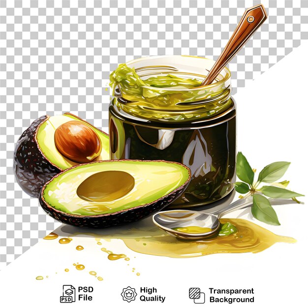 PSD kiwi fruit in a jar isolated on transparent background