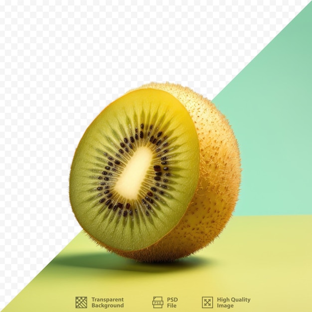 Kiwi fruit on transparent background